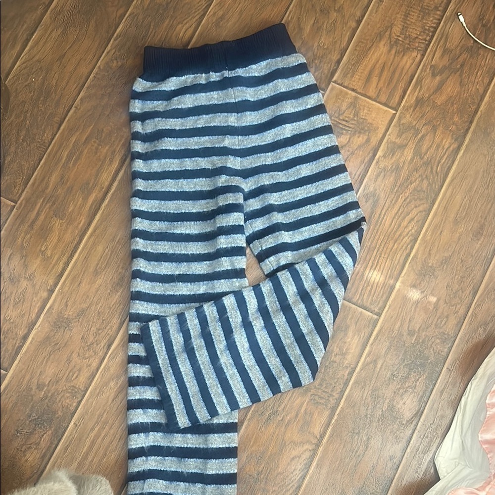 Soft Striped Blue and Gray Pants